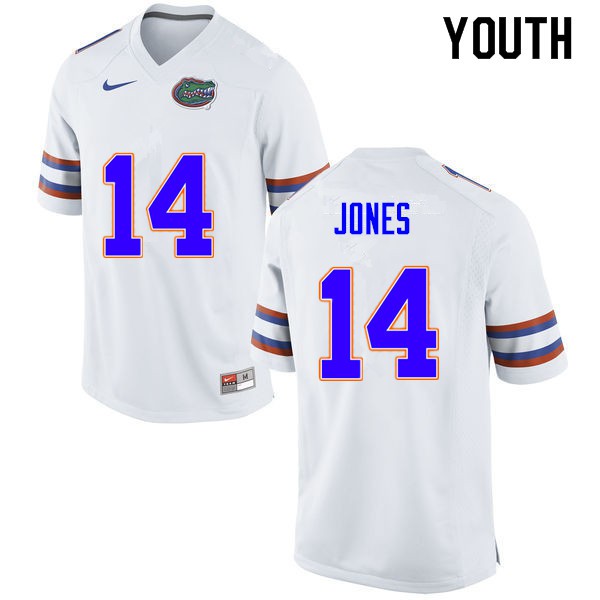 Youth #14 Emory Jones Florida Gators College Football Jerseys White